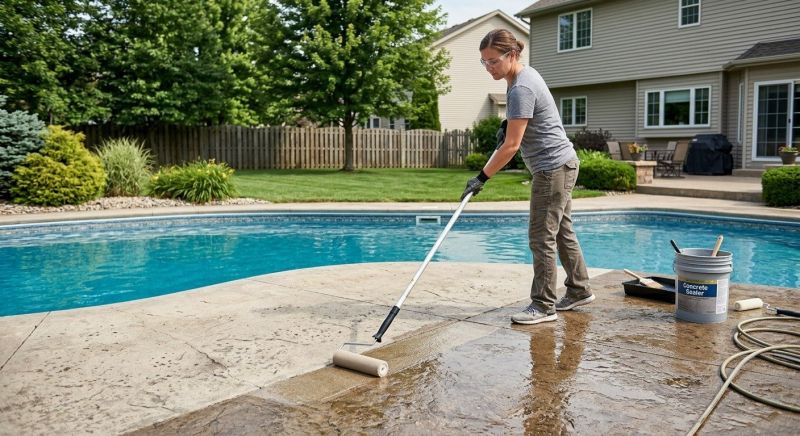 Pool Patio Sealing in Bellevue, WA